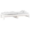 vidaXL Estrutura sof&aacute;-cama de puxar 2x(90x190) cm pinho maci&ccedil;o branco