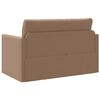 vidaXL Sof&aacute;-Cama 110cm Cappuccino Couro Artificial