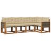 vidaXL Conjunto de Sof&aacute;s para Exterior 5 pcs Natural e Bege