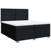 vidaXL Cama com molas/colch&atilde;o 200x200 cm tecido preto