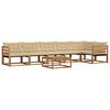 vidaXL Conjunto de Sof&aacute;s para Exterior 7 pcs Natural e Bege
