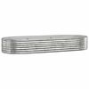 vidaXL Canteiro elevado jardim 249x100x36 a&ccedil;o galvanizado prateado