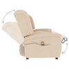 vidaXL Poltrona de massagens reclin&aacute;vel 2 assentos tecido creme