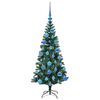 vidaXL &Aacute;rvore de Natal Artificial Pr&eacute;-iluminada Verde 120 cm