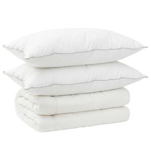 vidaXL Conjunto de Edred&atilde;o e Almofadas 3 unid. 200x200 cm 4 esta&ccedil;&otilde;es
