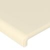 vidaXL Estrutura de cama c/ cabeceira couro artificial 200x200cm creme