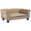 vidaXL Cama para c&atilde;es 70x45x30 cm couro artificial cappuccino