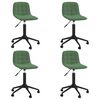 vidaXL Cadeiras de jantar girat&oacute;rias 4 pcs veludo verde-escuro