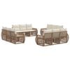 vidaXL Conjunto de Sof&aacute; de Jardim 12 unid. Bege e Branco Creme vime PE