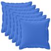 vidaXL Capa almofada 6 unid. HOUTEN Azul Royal 70 x 70 cm Poli&eacute;ster