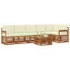 vidaXL Conjunto de Sof&aacute; Sectional com almofada 7 pcs Natural e Creme