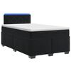 vidaXL Cama Box Spring com Colch&atilde;o e LED Preto 120 x 190 cm Veludo