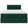 vidaXL Cama otomana com colch&atilde;o 120x190 cm veludo verde-escuro