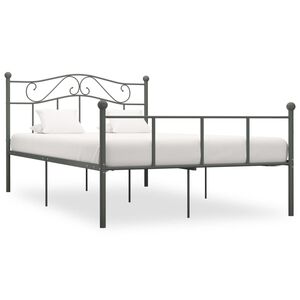 vidaXL Estrutura de cama 160x200 cm metal cinzento