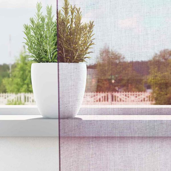 vidaXL Cortinas de voile com laços 2 pcs roxo 140x175 cm