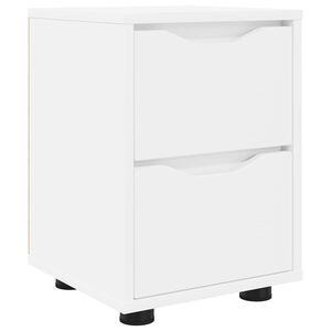 vidaXL Mesa-de-cabeceira Branco 30,5 x 30 x 43 cm Derivados de Madeira