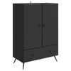 vidaXL Buffet com gaveta Preto 66 x 34,5 x 95 cm Derivados de Madeira