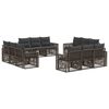 vidaXL Conjunto de Sof&aacute; de Jardim 12 unid. Cinza e Cinza Escuro