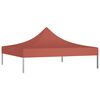 vidaXL Teto para tenda de festas 3x3 m 270 g/m² terracota