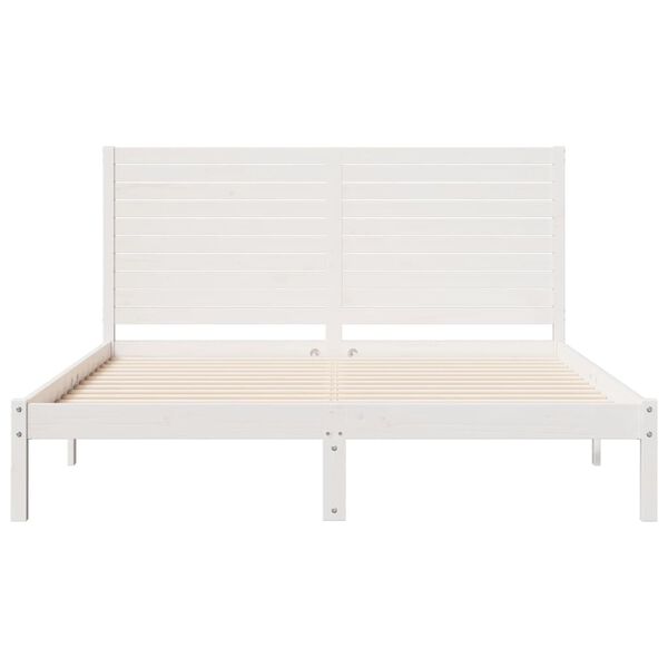 vidaXL Cama extra longa sem colch&atilde;o 160x210 cm madeira maci&ccedil;a