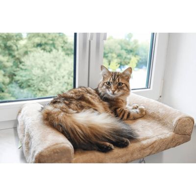 Kerbl Cama de gato para peitoril de janela 36x56 cm bege 82656