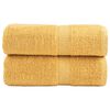 vidaXL Toalhas de bid&eacute; premium SOLUND 2 pcs 30x50 cm 600 gsm dourado