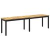 vidaXL Banco de jardim 161 x 35 x 45 cm Madeira S&oacute;lida de Ac&aacute;cia