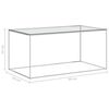 vidaXL Mesa de centro 90x50x43 cm a&ccedil;o inoxid&aacute;vel prateado e vidro