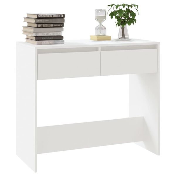 vidaXL Mesa consola 89x41x76,5 cm derivados de madeira branco