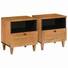 vidaXL Arm&aacute;rio de Cabeceira 2 pcs Marrom Claro 40 x 33 x 46 cm