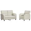vidaXL Conjunto de Sof&aacute;s 2 pcs Creme Veludo