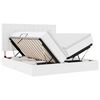 vidaXL Cama com arruma&ccedil;&atilde;o e LED com cabeceira Branco Puro 200 x 200 cm