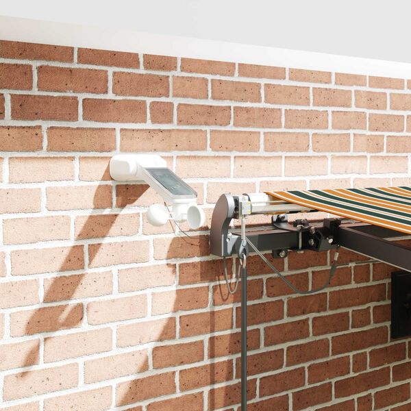 vidaXL Tecido de Toldos com Verde e amarelo 450 &times; 350 cm Poli&eacute;ster