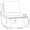 vidaXL 5 pcs conjunto lounge de jardim com almofadões acácia maciça