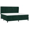vidaXL Cama com molas/colch&atilde;o 200x200 cm veludo verde-escuro