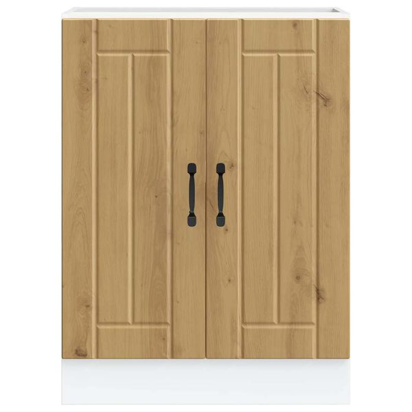 vidaXL Arm&aacute;rio baixo lavat&oacute;rio Lucca madeira carvalho artisiano