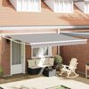 vidaXL Toldo Retr&aacute;til Cinzento-claro 400 &times; 300 cm Tecido e A&ccedil;o
