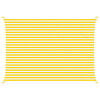 vidaXL Vela de sombra solar Amarelo e Branco 5 &times; 3,5 m