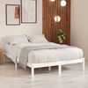 vidaXL Estrutura de cama king 150x200 cm madeira maci&ccedil;a branco