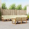 vidaXL Conjunto de Sof&aacute;s para Exterior 8 pcs Natural e Creme