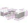 vidaXL Conjunto de Sof&aacute; de Jardim 9 pcs Preto vime PE