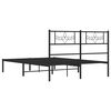 vidaXL Estrutura de cama com cabeceira 160x200 cm metal preto