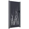 vidaXL Port&atilde;o de jardim antracite 100x175 cm a&ccedil;o design grama