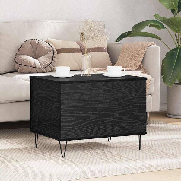 vidaXL Mesa de centro Carvalho Preto 60 x 44,5 x 45 cm