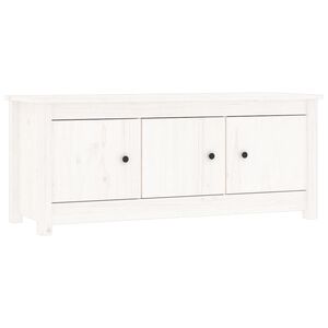 vidaXL Sapateira 110x38x45,5 cm pinho maci&ccedil;o branco