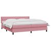vidaXL Cama com molas/colch&atilde;o 180x210 cm veludo Rosa