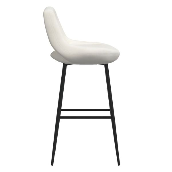 vidaXL Banco de bar veludo cor creme