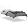 vidaXL Estrutura de cama com cabeceira 90x200 cm metal branco