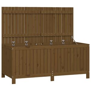 vidaXL Caixa de arruma&ccedil;&atilde;o jardim 147x68x64cm pinho maci&ccedil;o castanho-mel