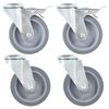 vidaXL Rodas girat&oacute;rias com furo 4 pcs 100 mm